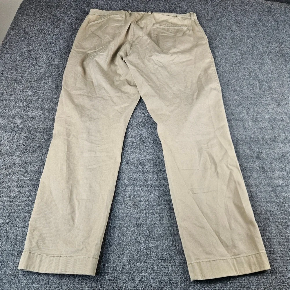 J.Crew Flex Straight‎ Fit Chino Pants Mens 33x30 Khaki Tan Stretch Trousers
